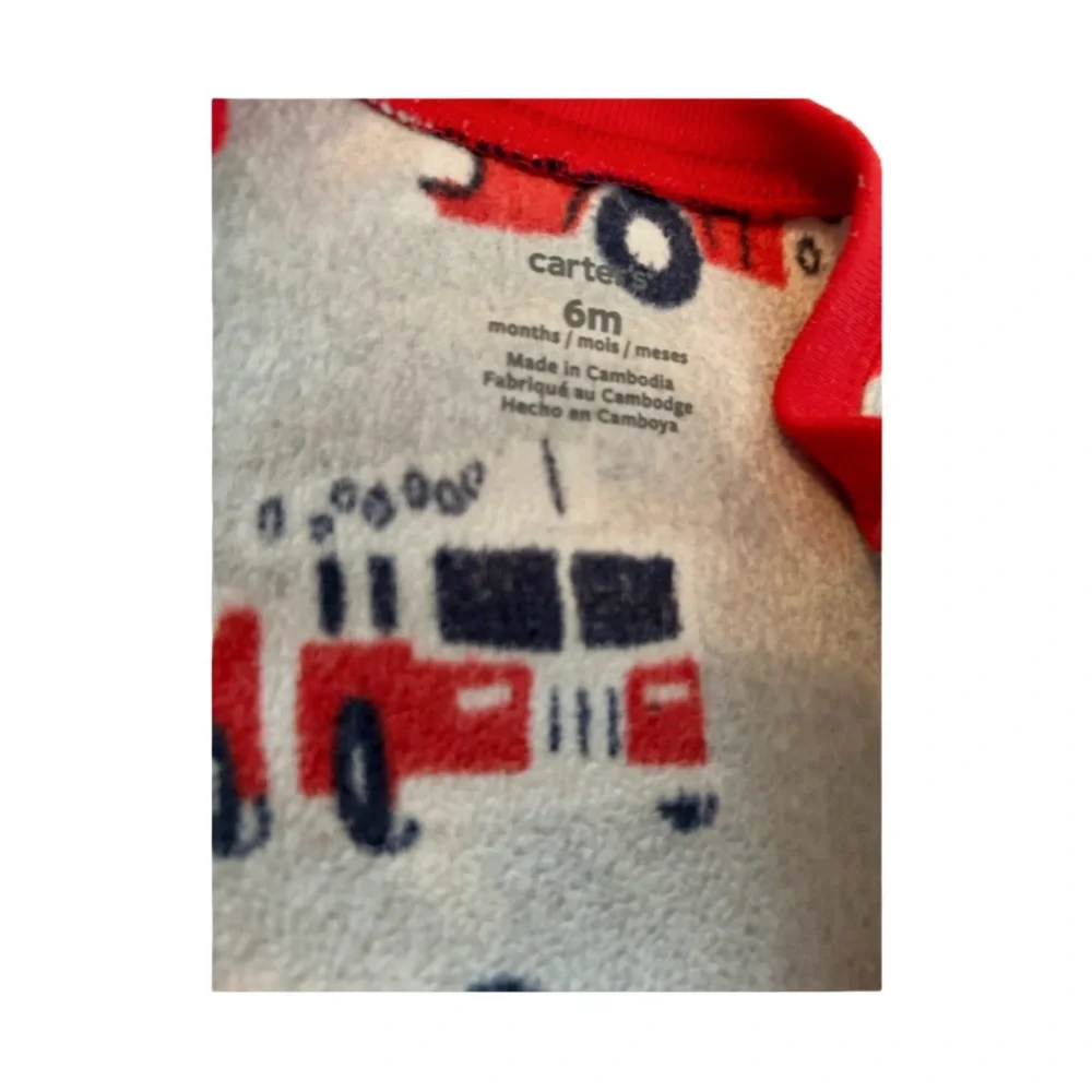 🇺🇸❄️👍GUC CARTER’S | 6 m| Baby Warm Sleeper - Firefighters 🚒 - Picture 6 of 12
